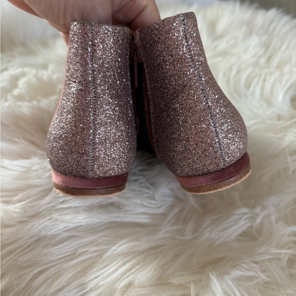 Zara girls Sparkling Glitter Ankle Boots with Side Zipper - Picture 4 of 9